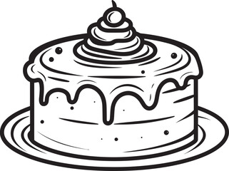 Vectorized Pastry Delights Cake Artistry ShowcaseThe Art of Cakes Vector Illustration Collection