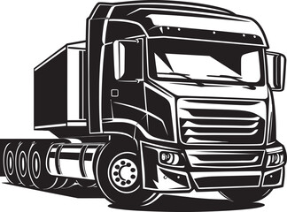 Vector Illustration of Hauling GoodsCommercial Trucking Route Vector