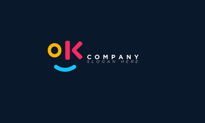 OK Alphabet letters Initials Monogram logo