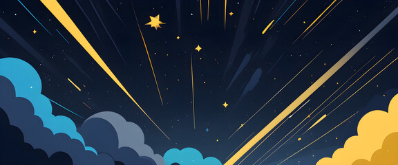 Illustration of starry space backdrop 