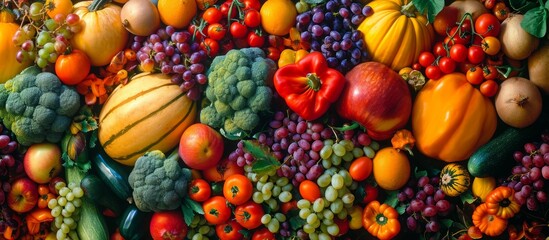 Abundant Harvest: Captivating Colors of Vibrant Vegetables and Luscious Fruits in a Bounty of Vegetables, Fruits, and More Vegetables and Fruits