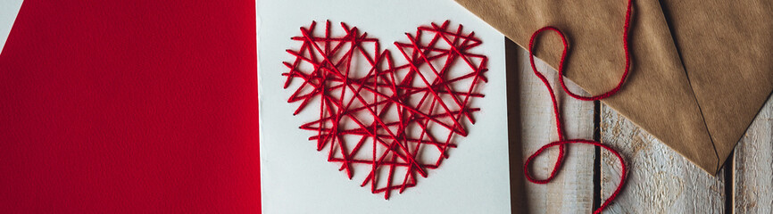 Concept of handmade simple holiday surprised for Saint Valentine's Day or Mother's Day. Easy to do...