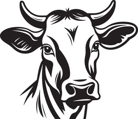 Abstract Cow Vector PrintsColorful Cow Vector Depictions