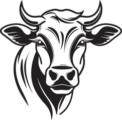 Funky Stylized Cow Vector DesignsHarmonious Country Cow Vector Illustrations