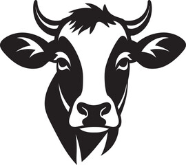 Wholesome Cow Vector GraphicsSurreal Cow Vector Imagery