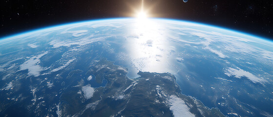 A breathtaking photograph of planet Earth from space