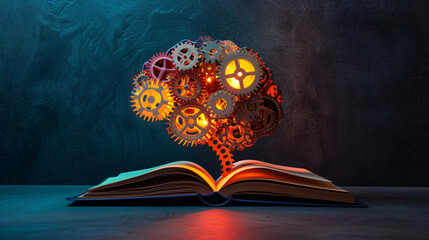 Iskry Mądrości: Inspiracja w Kołach Mózgu - obrazy, fototapety, plakaty