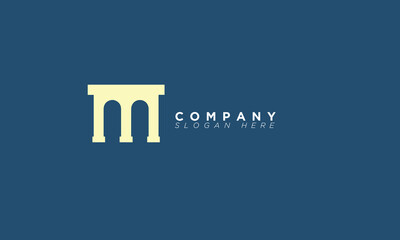 M creative and coloful logo for banding and company icon