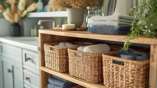 Innovation of functional and aesthetically pleasing storage space. Smart and stylish organizers. Creative solution for space optimization.