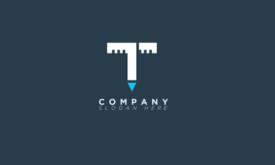 T creative and coloful logo for banding and company icon