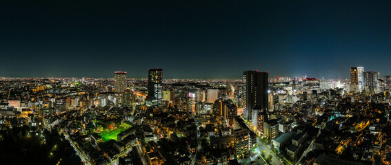 Night flight of Tokyo, Japan