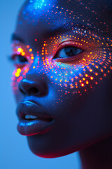 abstract colorful neon face backgrounds