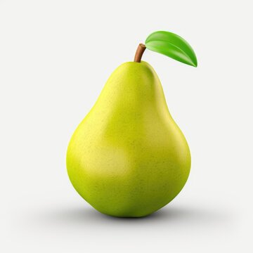  Fruit pear food and drink icon 3d rendering on isolated background