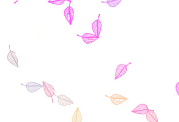 Light Pink vector doodle backdrop.