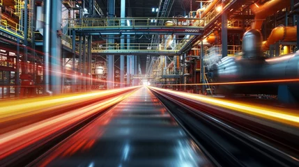 Foto op Plexiglas Smart industry concept with abstract high speed technology POV motion blur © Orxan