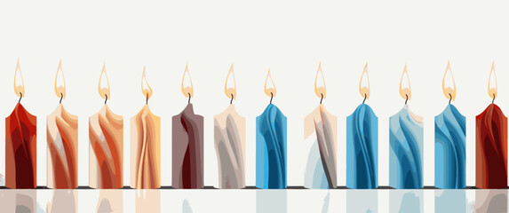 Stunning Hand-drawn Candle Illustration on Pure White: Delicate Artistry in SVG Format
