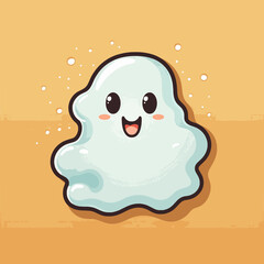 Spooktacular Ghost Cookie Design: Unique Halloween Vector Illustration