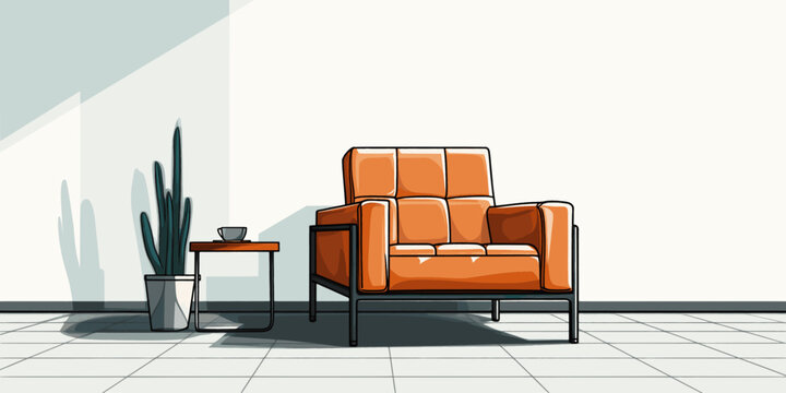 Sleek Modern Armchair Design - Captivating Art Illustration