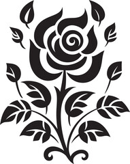 Shadowed Inked Whispers Midnight ArtistryEnigmatic Noir Serenade Floral Vector Designs