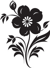 Obsidian Garden Whispers Midnight VectorsWhispering Noir Melody Floral Vector Artistry