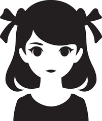 Shadows of Strength Black and White Girl PortraitDefined by Contrast Monochrome Girl Vector
