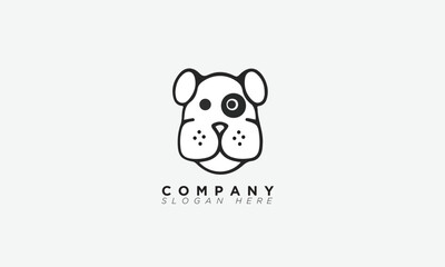 dog creative and coloful logo for banding and company icon