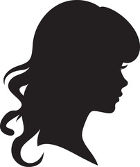 Captivating Contrast Girl Vector in BlackEmbracing Shadows Black Girl Illustration