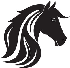 Stunning Equine Figures Vectorized in BlackBold Horse Illustrations Monochrome Vector Art
