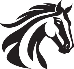 Gallop in Monochrome Horse Vector IllustrationsInky Equine Impressions Vectorized Horse Art