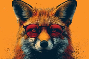 Fox in sunglasses