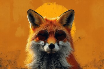 Fox in sunglasses