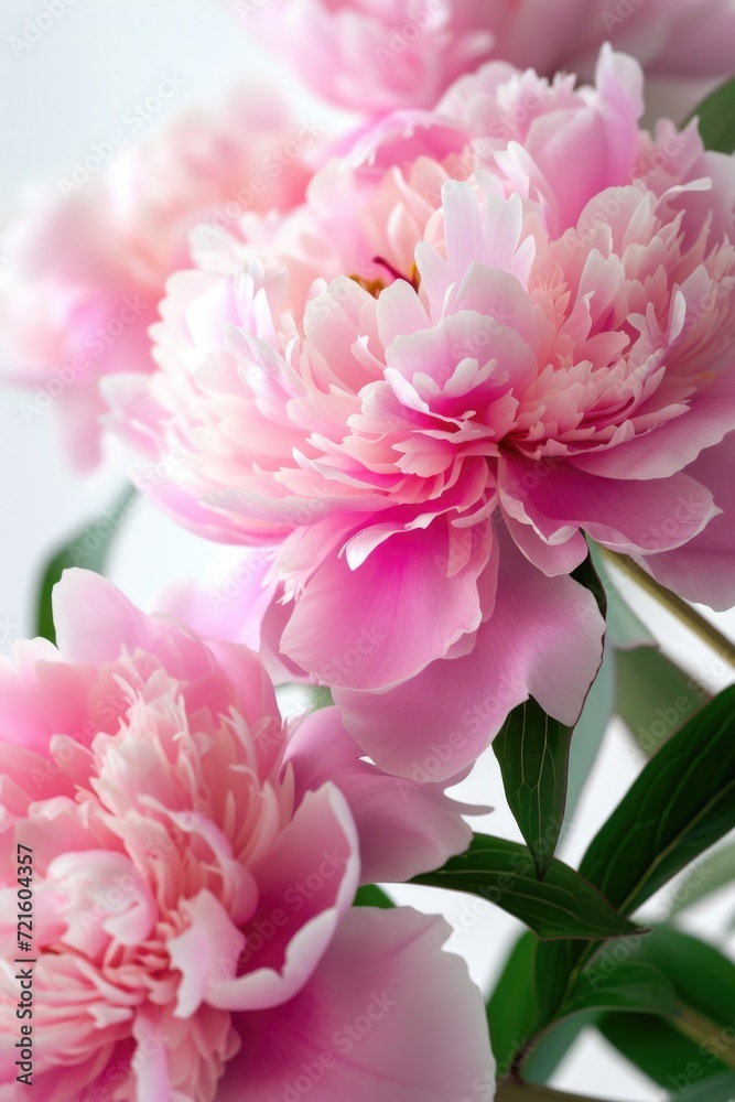 Poster pink flowers in a vase. perfect for adding a touch of color to any room