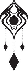 Fototapeta na wymiar Black themed Vectorized Modern JewelryVectorized Elegant Contemporary Jewelry