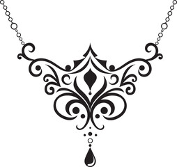 Black themed Vectorized Detailed JewelryVectorized Stylish Contemporary Jewelry