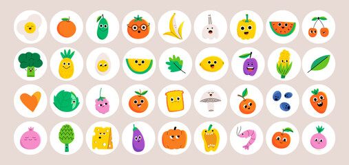 Healthy food stickers