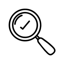 Icon magnifying glass magnifier with handle