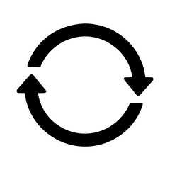 Circle arrow icon. Symbol of interchange and recycling