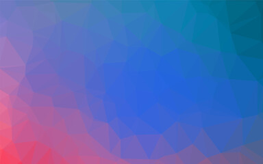 Light Blue, Red vector triangle mosaic texture. Colorful abstract illustration with gradient. Brand new design for your business.