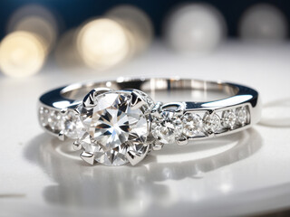 Radiant Elegance: A Sparkling Diamond Engagement Ring