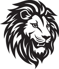 Lion Profile in Vector Black DesignBold Lion Vector Artwork