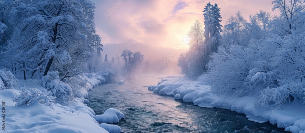 Canvas Prints just a river, winter's beautiful view