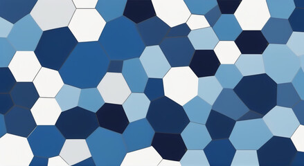 Fototapeta na wymiar Cerulean Hexagon Horizon: A Cool Blue Geometric Background