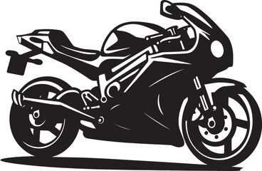 Blackened Urban RiderShadowy Harley Illustration