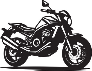 Detailed Motorbike IllustrationBlackened Biker Pose
