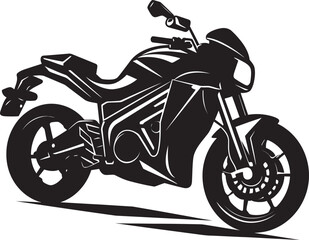 Dynamic Bike SilhouetteDetailed Motorbike Illustration