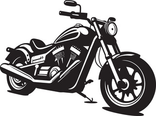 Vectorized Motorcycle IconRetro Harley Sketch