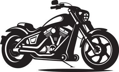 Slick Harley Davidson VectorMonochrome Moto Sketch