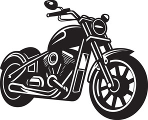 Shadowy Urban RiderOutlined Harley Davidson