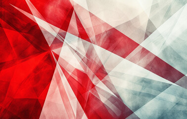 Abstract Red and White Geometric Background
