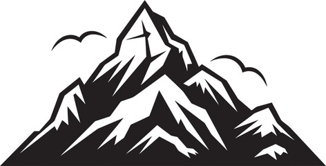 Shadowed Mountain VectorscapeVectorized Midnight Horizons
